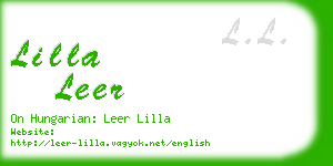 lilla leer business card